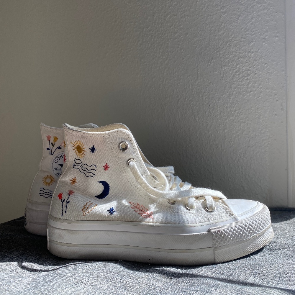 Converse platform high top shoes